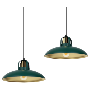 Lampa wisząca FELIX GREEN/GOLD 2xE27