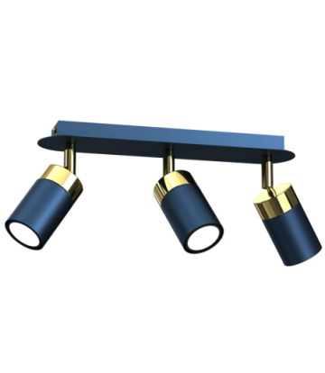 Lampa sufitowa JOKER NAVY BLUE/GOLD 3xGU10