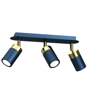 Lampa sufitowa JOKER NAVY BLUE/GOLD 3xGU10