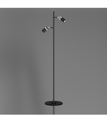 Lampa podłogowa JOKER BLACK/CHROME 2xGU10