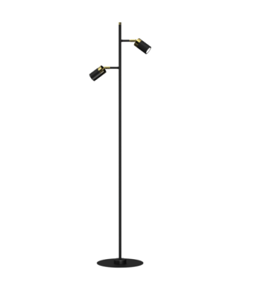 Lampa podłogowa JOKER BLACK/GOLD 2xGU10