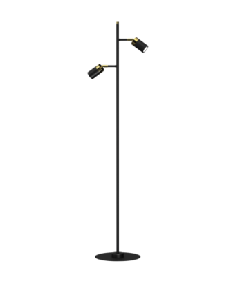 Lampa podłogowa JOKER BLACK/GOLD 2xGU10