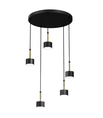 Lampa wisząca ARENA BLACK/GOLD 5xGX53