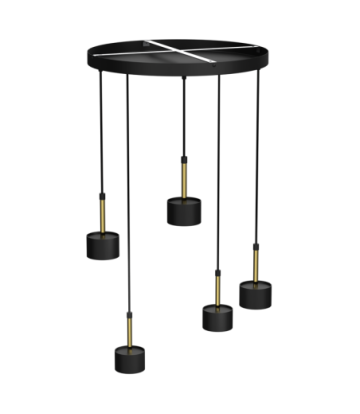 Lampa wisząca ARENA BLACK/GOLD 5xGX53