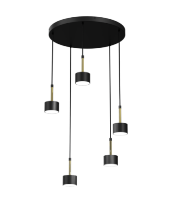 Lampa wisząca ARENA BLACK/GOLD 5xGX53