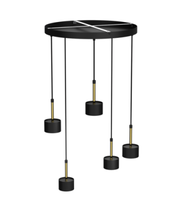 Lampa wisząca ARENA BLACK/GOLD 5xGX53