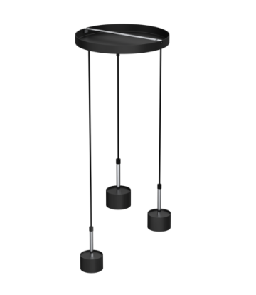 Lampa wisząca ARENA BLACK/SILVER 3xGX53