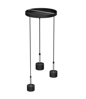 Lampa wisząca ARENA BLACK/SILVER 3xGX53