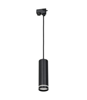 Pipe Ring Track Pendant Light Black 1xGU10