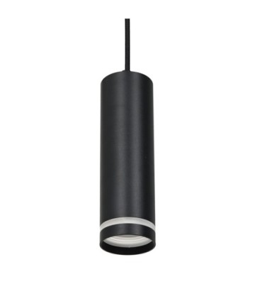 Pipe Ring Track Pendant Light Black 1xGU10