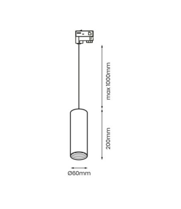 Oprawa Pipe Track Zwis Biały 1xGU10 3-obwodowy