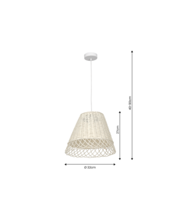 Lampa wisząca VIMINI WHITE 1xE27