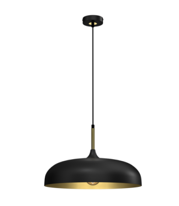 Lampa wisząca LINCOLN BLACK/GOLD 1xE27 45cm