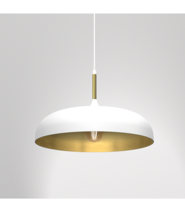 Lampa wisząca LINCOLN WHITE/GOLD 1xE27 45cm