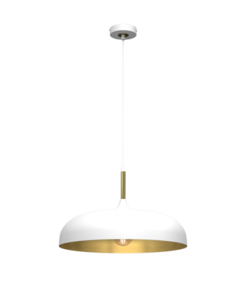 Lampa wisząca LINCOLN WHITE/GOLD 1xE27 45cm