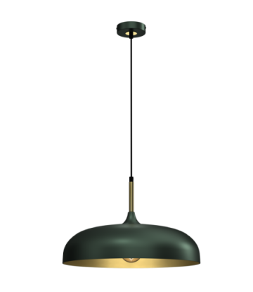 Lampa wisząca LINCOLN GREEN/GOLD 1xE27 45cm