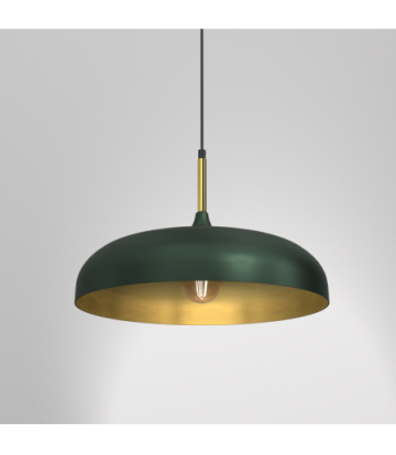 Lampa wisząca LINCOLN GREEN/GOLD 1xE27 45cm