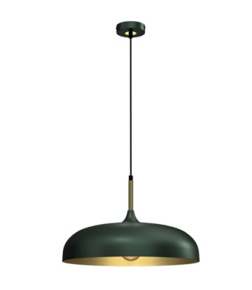 Lampa wisząca LINCOLN GREEN/GOLD 1xE27 45cm