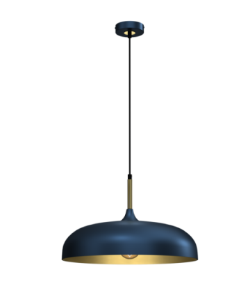 Lampa wisząca LINCOLN BLUE/GOLD 1xE27 45cm