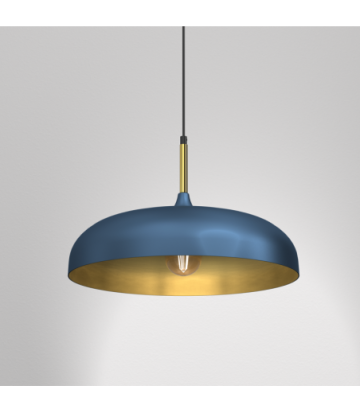 Lampa wisząca LINCOLN BLUE/GOLD 1xE27 45cm