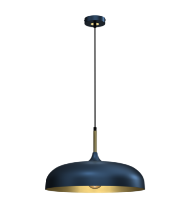 Lampa wisząca LINCOLN BLUE/GOLD 1xE27 45cm