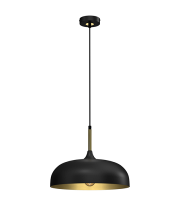 Lampa wisząca LINCOLN BLACK/GOLD 1xE27 35cm