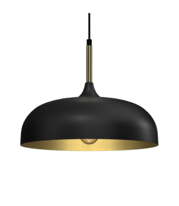 Lampa wisząca LINCOLN BLACK/GOLD 1xE27 35cm