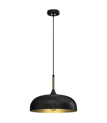 Lampa wisząca LINCOLN BLACK/GOLD 1xE27 35cm