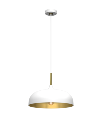 Lampa wisząca LINCOLN WHITE/GOLD 1xE27 35cm