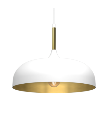 Lampa wisząca LINCOLN WHITE/GOLD 1xE27 35cm