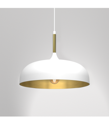 Lampa wisząca LINCOLN WHITE/GOLD 1xE27 35cm