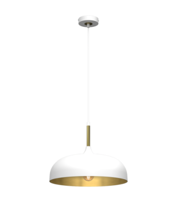 Lampa wisząca LINCOLN WHITE/GOLD 1xE27 35cm