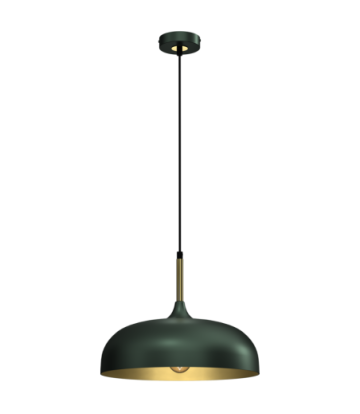 Lampa wisząca LINCOLN GREEN/GOLD 1xE27 35cm