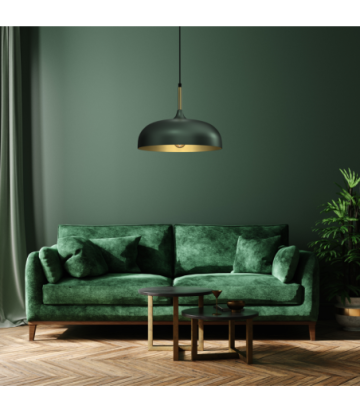 Lampa wisząca LINCOLN GREEN/GOLD 1xE27 35cm