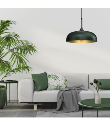 Lampa wisząca LINCOLN GREEN/GOLD 1xE27 35cm