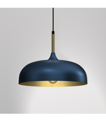 Lampa wisząca LINCOLN BLUE/GOLD 1xE27 35cm