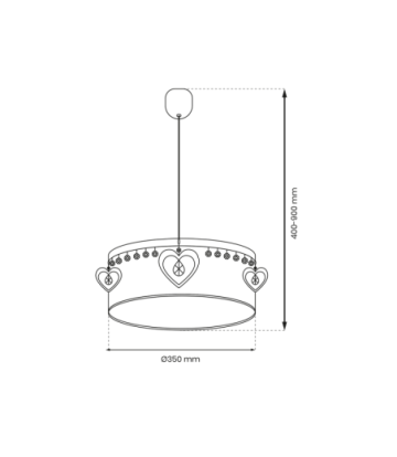 Lampa wisząca HEART 1xE27