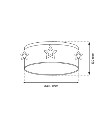 Lampa sufitowa STAR 2xE27