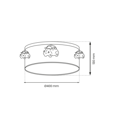 Lampa sufitowa AUTOMOBILE 2xE27