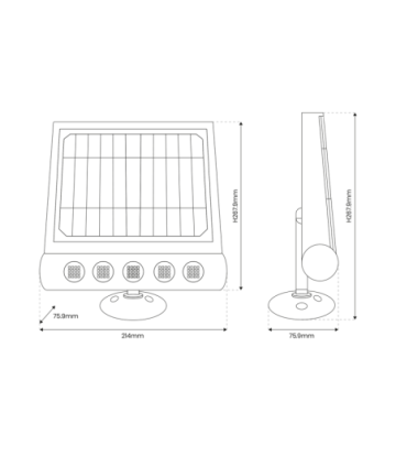 Lampa Solarna Talent 8W 4000K IP65