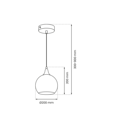 Lampa wisząca MONTE SILVER fi 200 1xE27