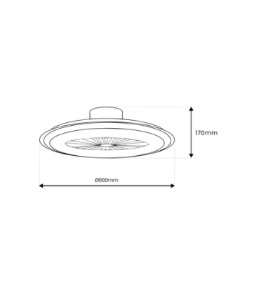 Plafoniera LED ZONDA BLACK 48W z wentylatorem