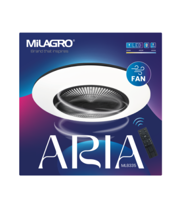 Plafoniera LED ARIA BLACK 38W z wentylatorem