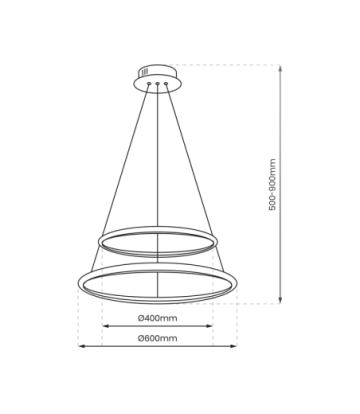 Lampa wisząca ROTONDA BLACK 51W LED