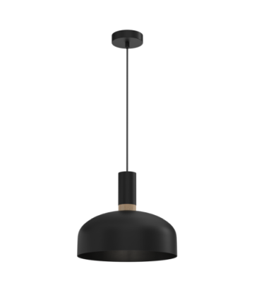 Lampa wisząca MALMO BLACK/WOOD 1xE27