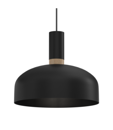 Lampa wisząca MALMO BLACK/WOOD 1xE27