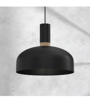 Lampa wisząca MALMO BLACK/WOOD 1xE27