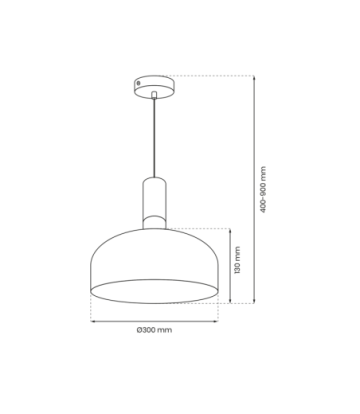 Lampa wisząca MALMO BLACK/WOOD 1xE27