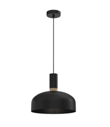 Lampa wisząca MALMO BLACK/WOOD 1xE27