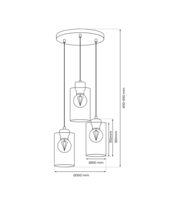 Lampa wisząca MADERA 3xE27